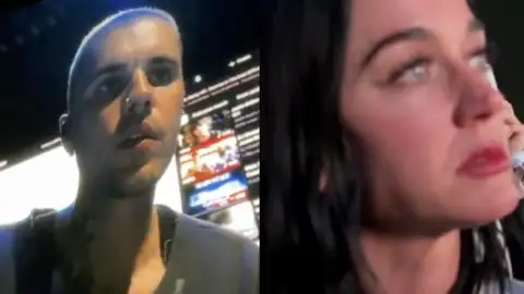 Katy Perry viraliza com reação em show de Justin Bieber no Coachella: "Graças a Deus, ele é premium"