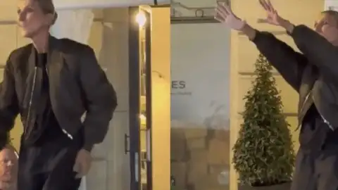Descalça e em cima de um carro, Céline Dion canta com fãs após show em Paris
